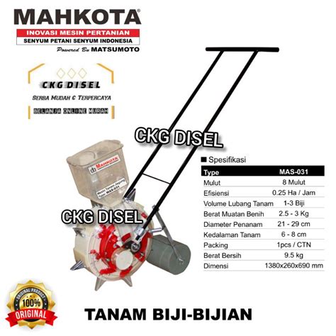 Jual Alat Tanam Jagung 8 Mulut Mahkota MAS 031 Alat Tanam Biji Bijian