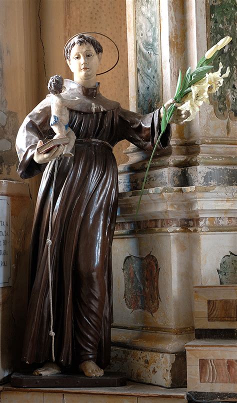 Sant Antonio da Padova con Gesù Bambino statua 1750 1799