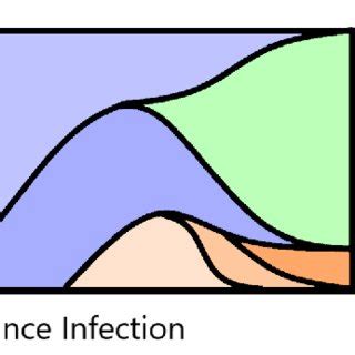 A graphical representation of how an infected population might be ... 