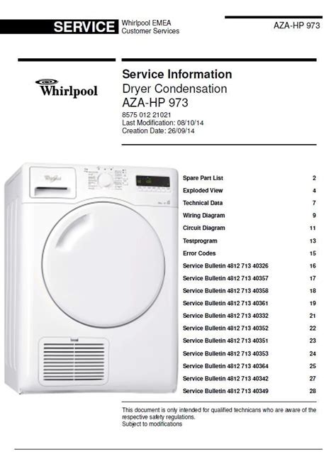 Whirlpool Washer And Dryer Combo Manuals