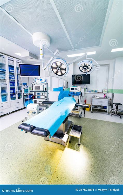 Surgery Modern Hospital Room Professional Operation Empty Ward Stock