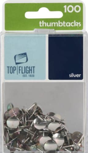 Top Flight Silver Thumb Tacks 100 Ct Kroger