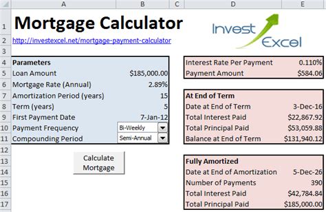 Mortgage Calculator Excel - Find Word Templates