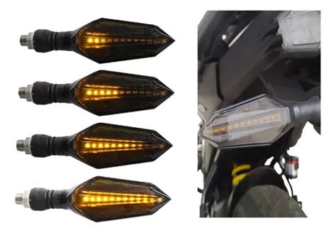 04 Piscas Seta Led Esportivo Moto Sequencial Universal MercadoLivre