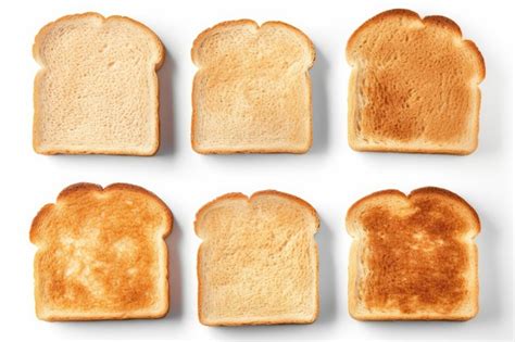 Premium Photo Bread Toasts Isolated Toasted Sandwich Square Slices