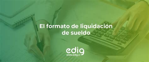 Conoce El Formato De La Liquidación De Sueldo Edig