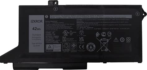 Izkror Wy9dx 42wh 3500mah 3 Cells Battery Replacement For Dell Latitude 5420 5520