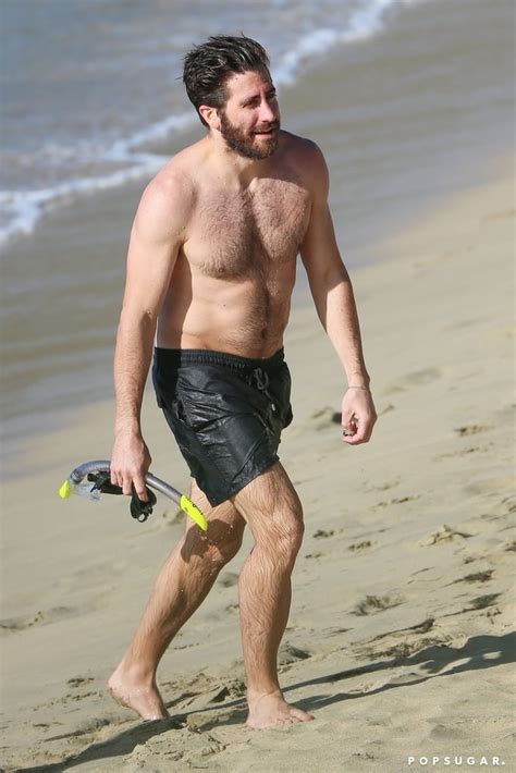 Jake Gyllenhaal Shirtless Pictures In St Barts January 2017 Popsugar