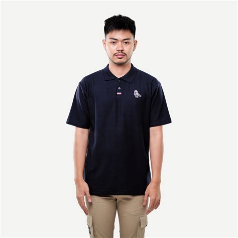 Jual HOOLIGANS Polo Shirt Pigeon Navy Shopee Indonesia