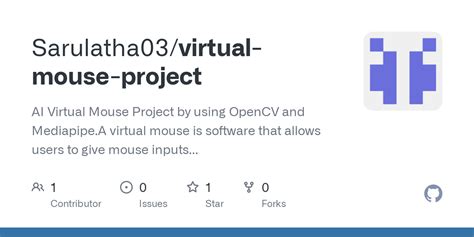 Github Sarulatha03 Virtual Mouse Project Ai Virtual Mouse Project By Using Opencv And