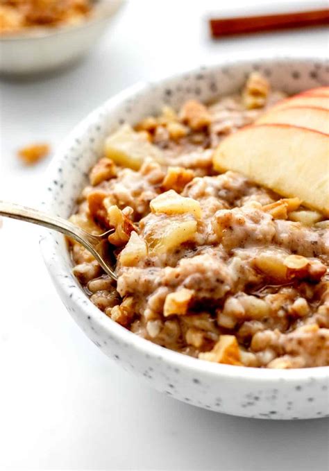 Crock Pot Apple Cinnamon Oatmeal Recipe Haute And Healthy Living