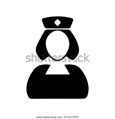 Nurse Black Vector Silhouette On White Stock Vector (Royalty Free ...