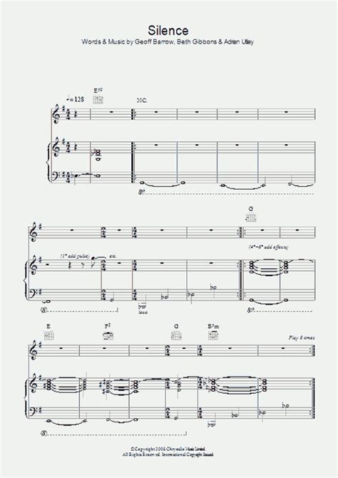 Silence Piano Sheet Music | OnlinePianist