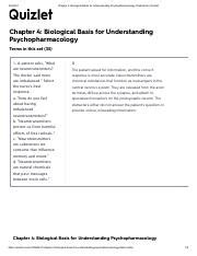 Chapter Biological Basis For Understanding Psychopharmacology