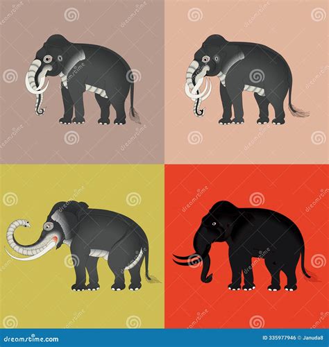 Family Of Elephants Vector Illustration | CartoonDealer.com #37950930