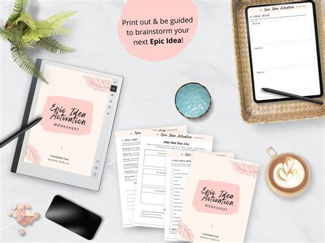 Epic Idea Activation Worksheet Uncover Skills Self Coaching