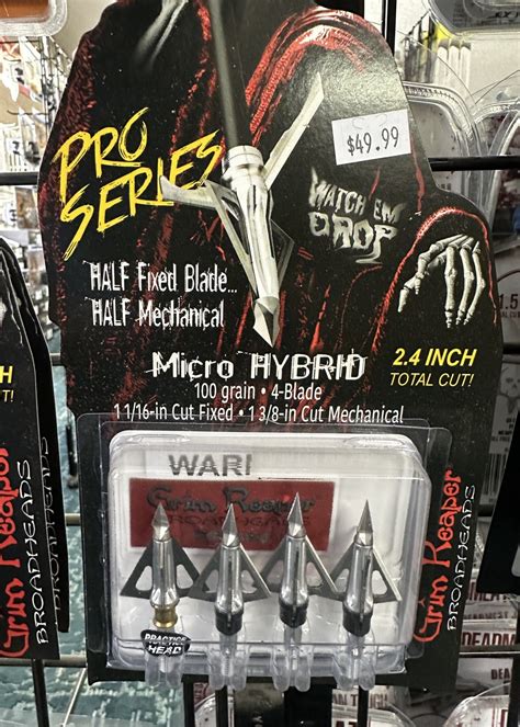 GRIM REAPER BROADHEADS Grim Reaper Pro Series Micro Hybrid 100 gr 4 ...