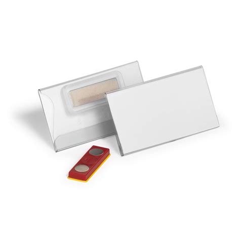 Identyfikator DURABLE 40x75mm Z Magnesem Transparentny 824319 25szt