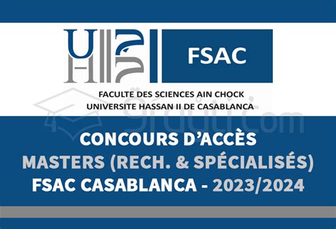 Concours Masters De Fs A N Chock Casablanca Rayti