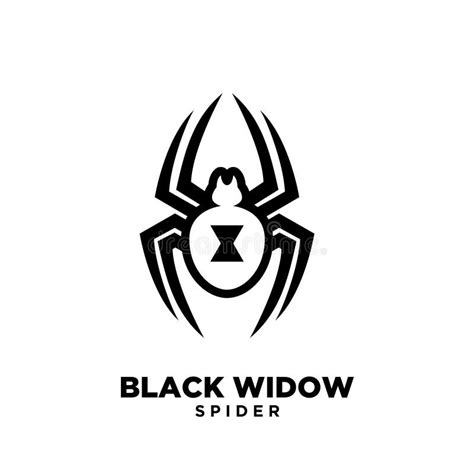 ícone Do Logotipo Da Aranha Da Janela Preta Ilustração do Vetor