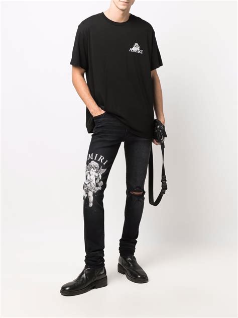 Logo Print Skinny Jeans Amiri