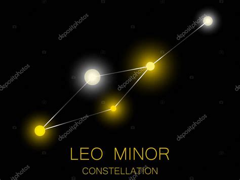 Constelación de Leo Minor Estrellas amarillas brillantes en el cielo