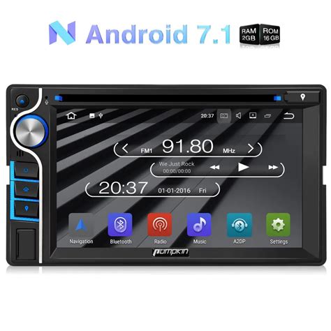 Pumpkin 2 Din 6 2 Android 7 1 Universal Quad Core 2g 16g Car Radio Dvd Player Gps Navigation