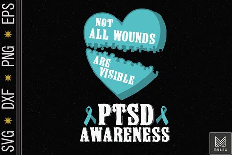 Not All Wounds Are Visible PTSD Veteran Graphic By Mulew Creative Fabrica