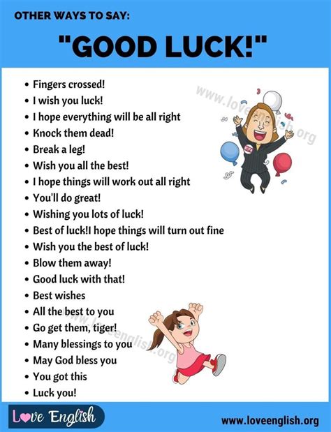 Good Luck Clever Ways To Say Good Luck In English Love English