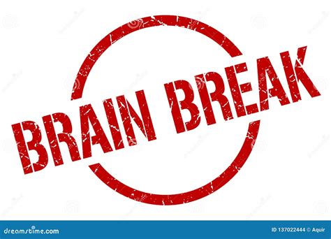 Brain break stamp stock vector. Illustration of white - 137022444