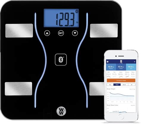 WW Scales By Conair Bluetooth Body Analysis Bathroom Scale Measures