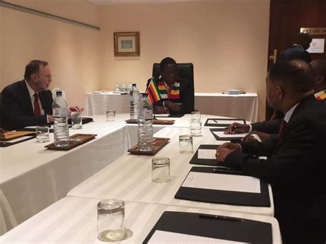 Picture President Mnangagwa Meets Us Secretary Of State For African Affairs