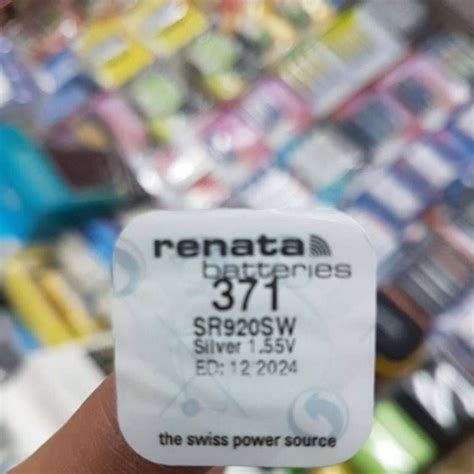 ถานกระดม Renata 371 SR920SW 1 55V จำนวน 1กอน Silver Oxide Battery