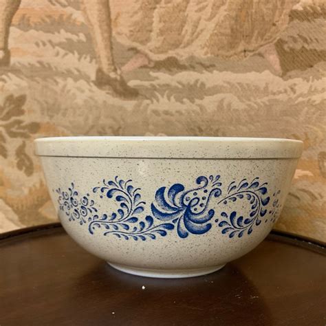 Pyrex Kitchen Vintage Pyrex Homestead Blue Tan Original Speckled