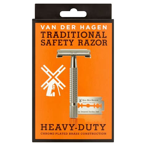 Van Der Hagen Traditional Safety Razor Includes 5 Razor Blades