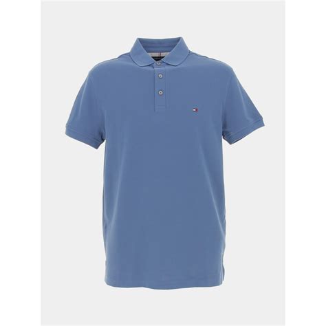 Polo Slim Uni Bleu Marine Homme Tommy Hilfiger Wimod