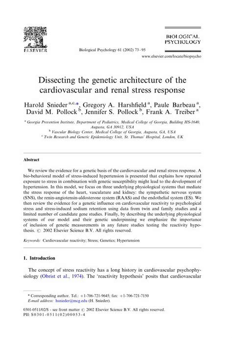 Pdf Dissecting The Genetic Architecture Of The Cardiovascular And