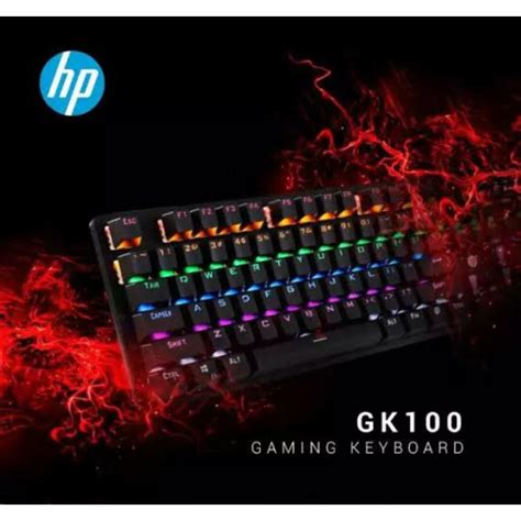 Teclado Gamer Mec Nico Usb Led Rgb Rainbow Hp Gk