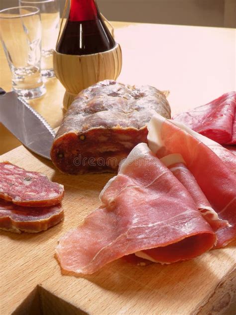 Italian Ham And Wine Stock Photo Image Of Meat Parma 19219498