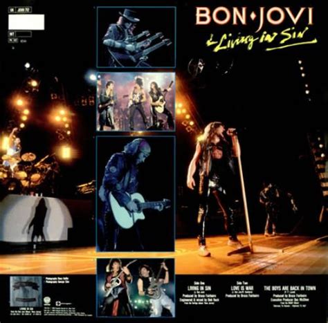 Bon Jovi Living In Sin White Vinyl UK 12 Vinyl Single 12 Inch