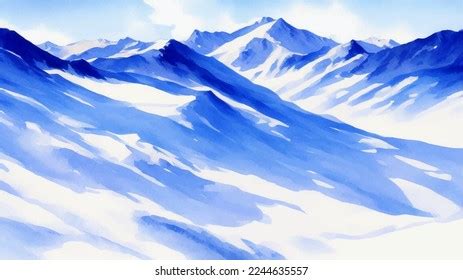 Snowy Mountains Painting