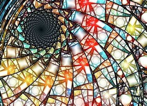 Stained Glass Fractal Illustration Photograph by Sakkmesterke/science ...