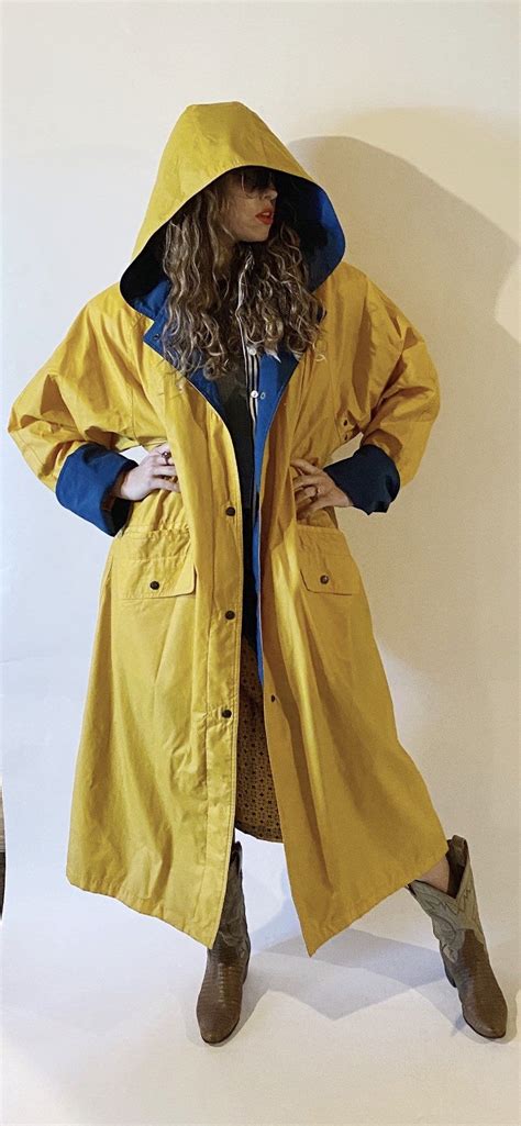 Oversized Raincoat Etsy Raincoat Yellow Raincoat Oversized