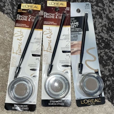 L Oreal Makeup 3 New Loral Paris Brow Stylist Dream Set Define Brows Pomades Blonde Poshmark