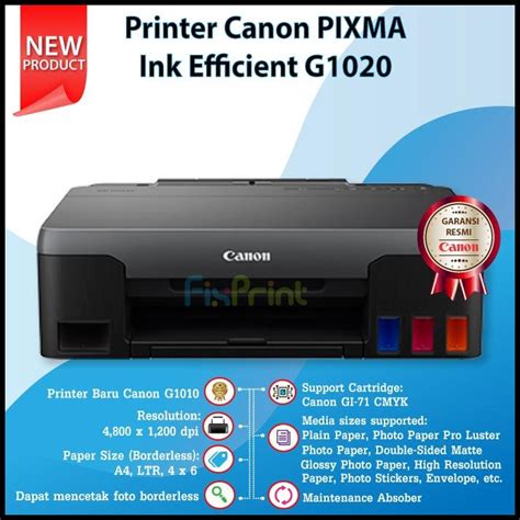 Jual Printer Inkjet Canon G1010 G 1010 Pixma Ink Tank System Shopee