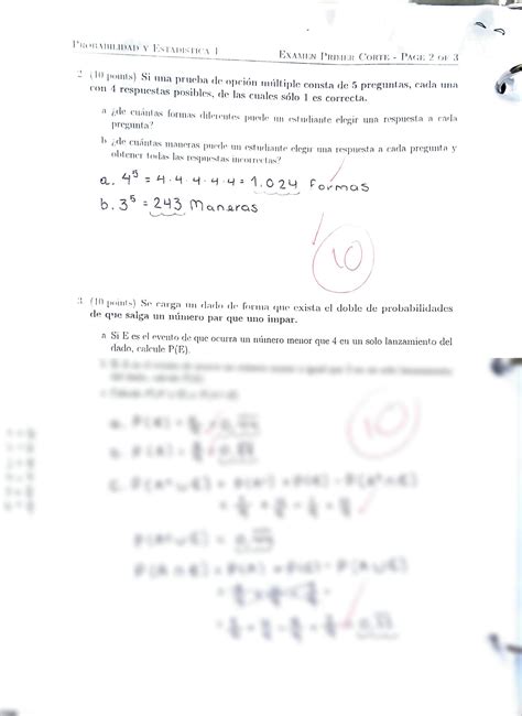 Solution Probabilidad Y Estad Stica I Primer Corte Parcial Studypool