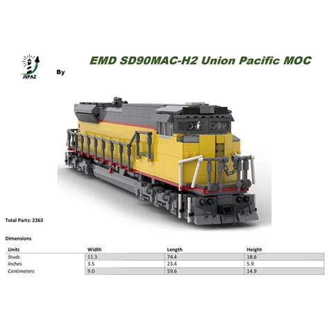 MOC 125311 EMD SD90MAC H2 Union Pacific Train Model 2262PCS Dynamic