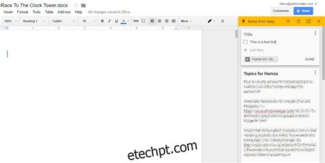 Como Inserir Notas Do Google Keep No Google Docs Etechpt