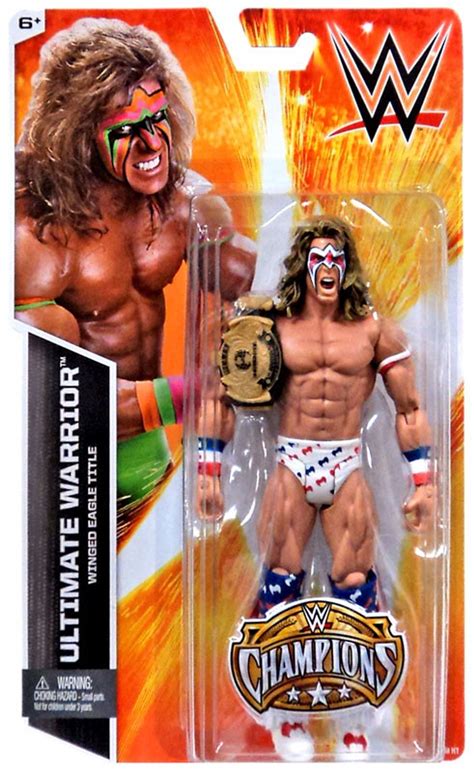 Wwe Wrestling Champions Ultimate Warrior Exclusive Action Figure Winged Eagle Title Mattel Toys