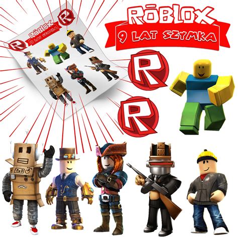 WYDRUK CUKROWY ROBLOX ROBLOKS TORTOWY OPŁATEK NA TORT NA MASIE CUKROWEJ